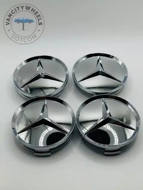 Mercedes-Benz 74mm Chrome Wheel Center Caps