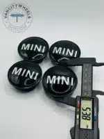 Set Of 4 Mini Cooper Black Alloy Wheel Center Caps 54mm, Center Hub Caps For Mini Cooper 54mm - Image 2