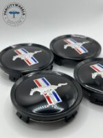 Ford Mustang Wheel Center Caps - 4pcs 75mm Gloss Black Set - Image 5