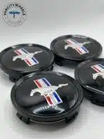 Ford Mustang Wheel Center Caps - 4pcs 75mm Gloss Black Set - Image 5