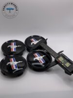 Ford Mustang Wheel Center Caps - 4pcs 75mm Gloss Black Set - Image 3