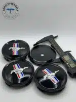 Ford ST 75mm Black Wheel Center Caps - 4pc Gloss Black Performance Set - Image 3