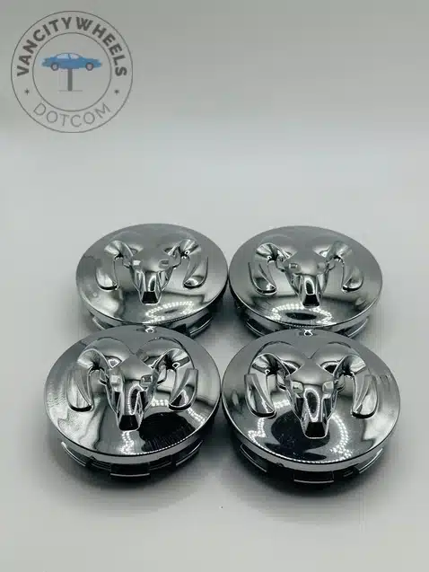Set Of 4 Dodge Chrome Alloy Wheel Center Caps 63mm, Center Hub Caps For Dodge 63mm