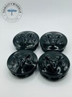 Set Of 4 Dodge Black Alloy Wheel Center Caps 63mm, Center Hub Caps For Dodge 63mm