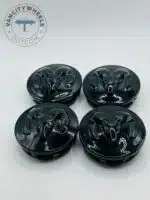 Set Of 4 Dodge Black Alloy Wheel Center Caps 63mm, Center Hub Caps For Dodge 63mm