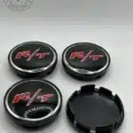 Dodge RT 60mm Black Wheel Center Caps