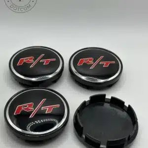 Dodge RT 60mm Black Wheel Center Caps