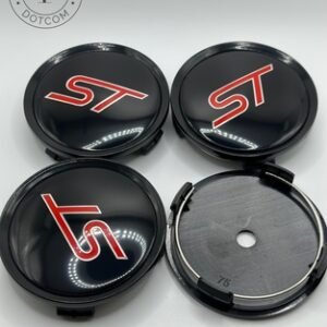 Ford ST 75mm Black Wheel Center Caps