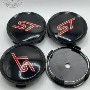 Ford ST 75mm Black Wheel Center Caps