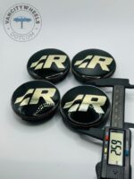 Volkswagen R Wheel Center Caps 65mm - Set of 4 Black & Chrome | 3B7601171 - Image 2