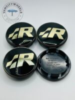 Volkswagen R Wheel Center Caps 65mm - Set of 4 Black & Chrome | 3B7601171 - Image 3