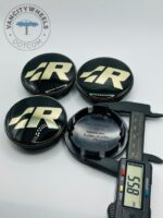 Volkswagen R Wheel Center Caps 65mm - Set of 4 Black & Chrome | 3B7601171 - Image 4