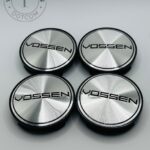 Vossen 68mm Chrome and Black Wheel Center Caps