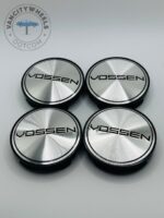 Vossen 68mm Chrome and Black Wheel Center Caps