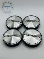 Vossen 68mm Chrome and Black Wheel Center Caps
