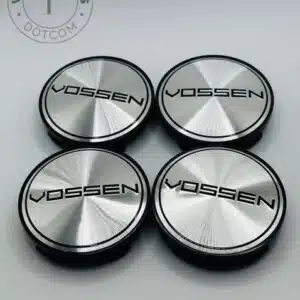 Vossen 68mm Chrome and Black Wheel Center Caps