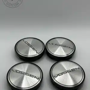Vossen 60mm Black and Chrome Wheel Center Caps