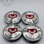 Vossen 60mm Chrome and Red Wheel Center Caps