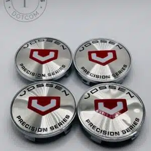 Vossen 60mm Chrome and Red Wheel Center Caps