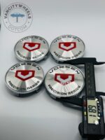 Vossen 60mm Chrome & Red Wheel Center Caps - 4pc Performance Set SY-030 - Image 2