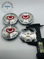 Vossen 60mm Chrome & Red Wheel Center Caps - 4pc Performance Set SY-030 - Image 4