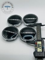 Vossen Wheel Center Caps 68mm - Set of 4 Stealth Black Hub Covers - Image 2
