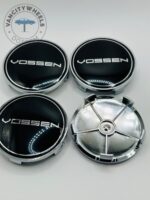 Vossen Wheel Center Caps 68mm - Set of 4 Stealth Black Hub Covers - Image 3