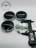 Vossen Wheel Center Caps 68mm - Set of 4 Stealth Black Hub Covers - Image 4