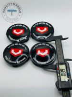Vossen 68mm Black & Chrome Wheel Center Caps - 4pc Set for Custom Rims - Image 2