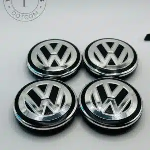 Volkswagen 55mm Grey and Silver Wheel Center Caps