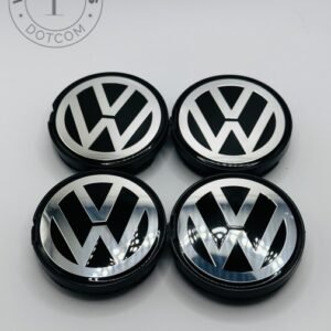Volkswagen 56mm Grey and Silver Wheel Center Caps