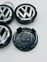 Volkswagen Wheel Center Caps 62mm - Set of 4 Black/Silver | 7L6601149B - Image 3