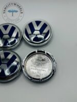 Volkswagen Wheel Center Caps 56mm - Set of 4 Blue & Silver | 1J0601171 - Image 3