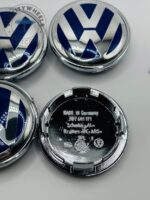 Volkswagen Wheel Center Caps 65mm - Set of 4 Blue & Silver | 3B7601171 - Image 3