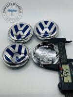 Volkswagen Wheel Center Caps 65mm - Set of 4 Blue & Silver | 3B7601171 - Image 4