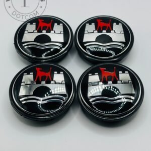 VW Wolfsburg 65mm Black Wheel Center Caps