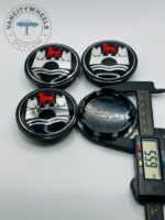 VW Wolfsburg Edition 65mm Black Wheel Center Caps - 4pc Heritage Set - Image 4