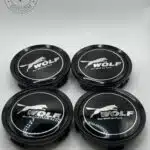 Ford Wolf 75mm Black Wheel Center Caps