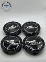 Ford Wolf 75mm Black Wheel Center Caps