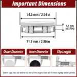 Mercedes-Benz C CL CLA E GLA GLC GLS Class Wheel Center Caps #A22240022009040 75mm 2.94in 4pcs - 20272055 - Image 7