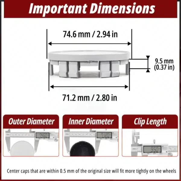 Mercedes-Benz C CL CLA E GLA GLC GLS Class Wheel Center Caps #A22240022009040 75mm 2.94in 4pcs - 20272055 - Image 7