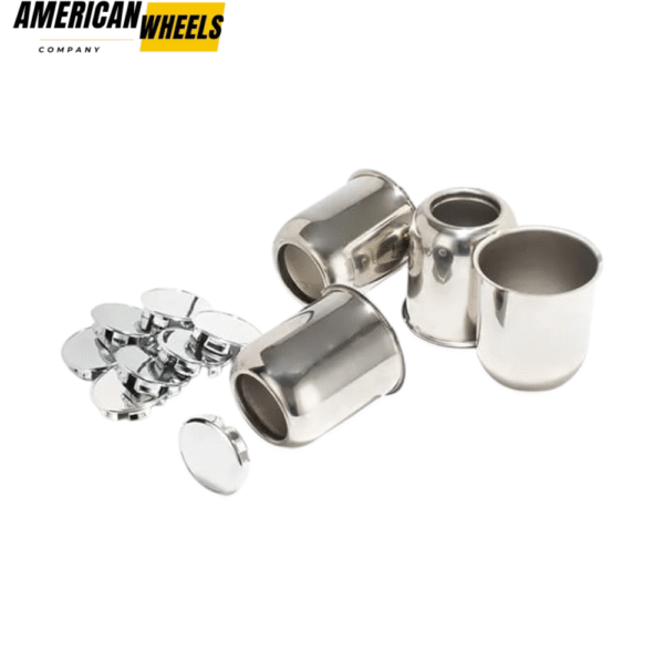 3.19in Removable Top Cap Stainless Push Thru Wheel Center Cap for 3.19in Bore 3.26in Tall - 20274601=[74304+74249]x4 - Image 4
