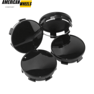 4pcs 74mm 2 15/16in Universal Wheel Center Caps Equipped With Fixed Steel Ring - 20290023BK