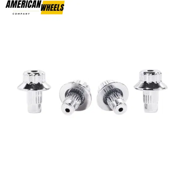 100pcs 13.8mm Universal Chrome Wheel Edge Rivets Nuts for 6.3mm Hole Lip Screw Rivets - 23112231CH - Image 3