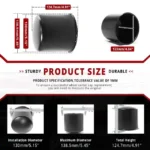 130mm 5.15in Push Through Center Caps Wheel Hub Caps for 5.15" Hub 4.84" Tall Truck Trailer Wheel Rim - 20274222MB - Image 6