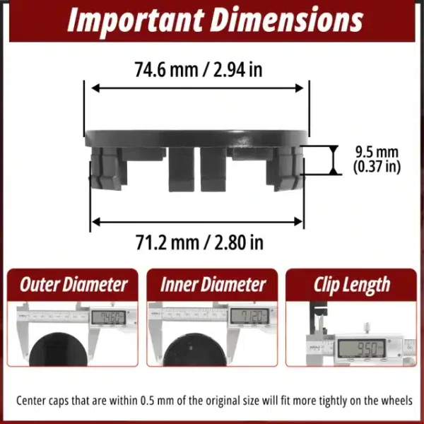 Mercedes-Benz C CL CLA E GLA GLC GLS Class Wheel Center Caps #A22240022009040 75mm 2.94in 4pcs - 20272055 - Image 6