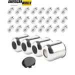 4.25in Truck Center Caps 4.25" Bore 3.94" Tall Hub Cap and 1/2-20 Lug Nuts Sets Pack - 74409[74311+12228]