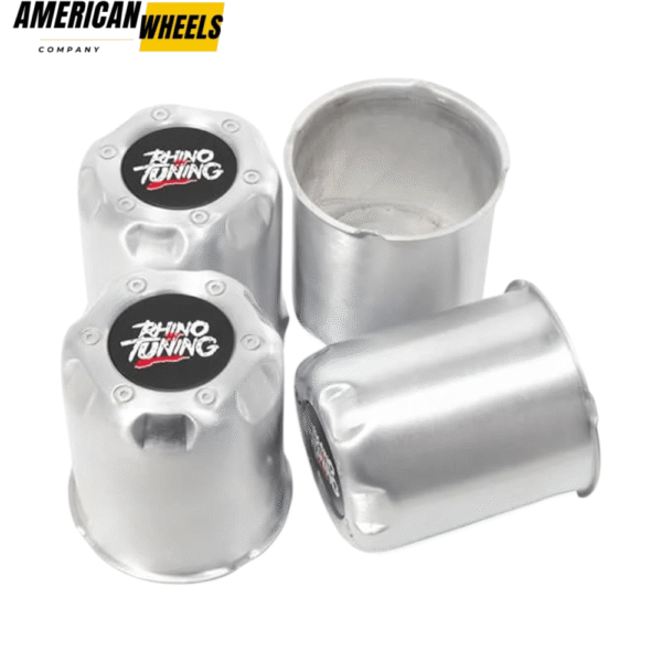 4pcs 3.27in Aluminum Push Through Center Caps for 3.27in Bore 3.66'' Height - 20260017SV=[74301SV+20971]x4 - Image 2
