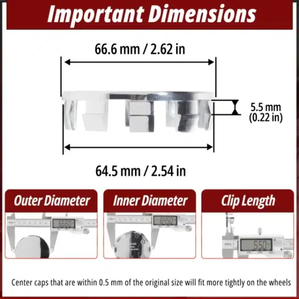 BMW Series 1 2 3 4 5 6 7 M X Z Wheel Center Caps #36136783536 66.6mm 2.62in 4pcs - 20272058 - Image 5