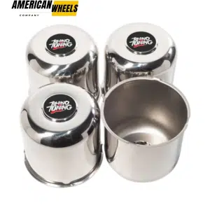 5.15in Stainless Trailer Push Thru Center Caps for 5.12" Bore 4.95" Tall Top Removable Hub Cap - 20260023=[74316+20970]